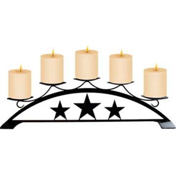 Wrought Iron Star Table Top Pillar Holder