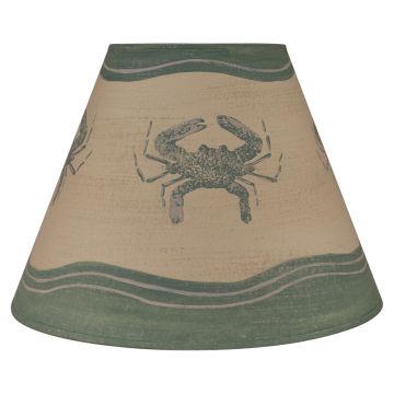 Rustic Dockside Weathered Cove Crab Lampshades - Sea Green