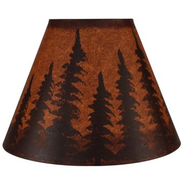 Rustic Brown Pine Forest Lampshade