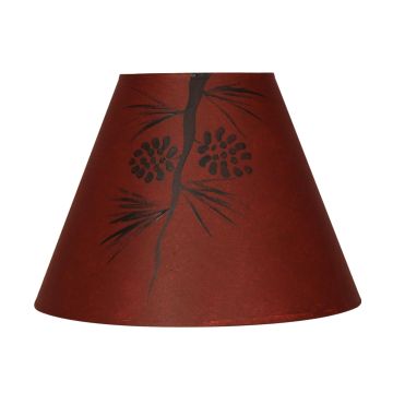 Rustic Red Pine Branch Lampshade
