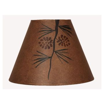 Rustic Brown Pine Branch Lampshade