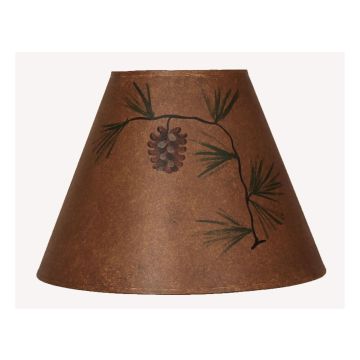Rustic Brown Bent Pine Lampshade
