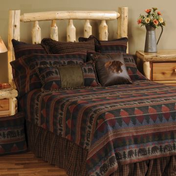 Cabin Bear Bedspread & Matching Softgoods