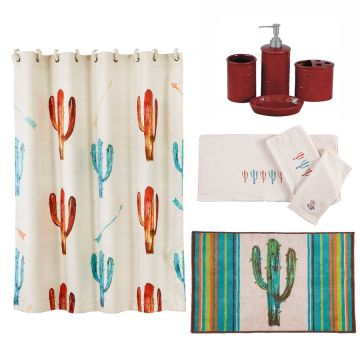 Cactus Bathroom 5 PC Set