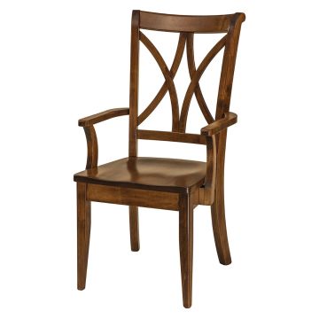 Contemporary Callahan Single Bend Dining Arm Chair