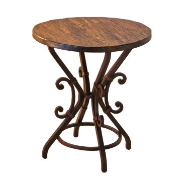 Camino Trompos Bar Table - Rosewood Tabletop