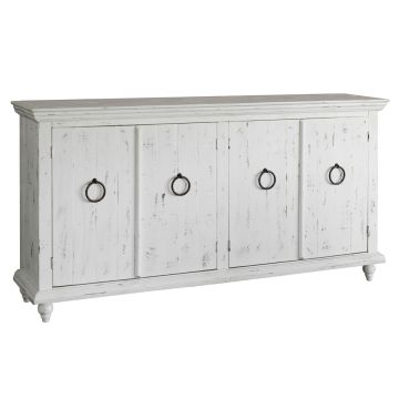 Capri Farmhouse 4 Door Console, Shown in White Finish