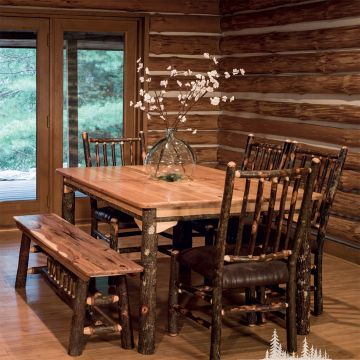 Saranac Hickory Extendable Dining Table Example
