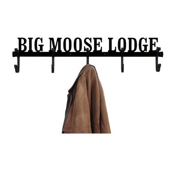 Customizable Wrought Iron 5 Hook Coat Bar by Village Wrought Iron