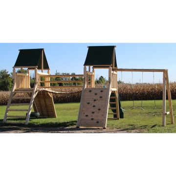 Cedar Peak Double Tower Deluxe Log Playset