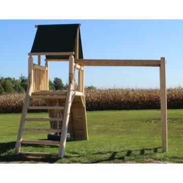 Cedar Peak Monkey Bar & Climbing Wall Playset