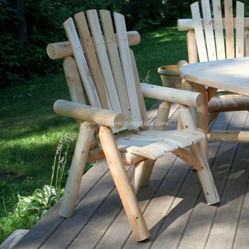Outdoor Cedar Log Dining Chair