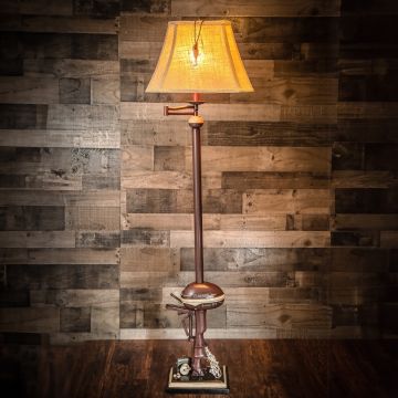 Vintage Boat Motor Floor Lamp