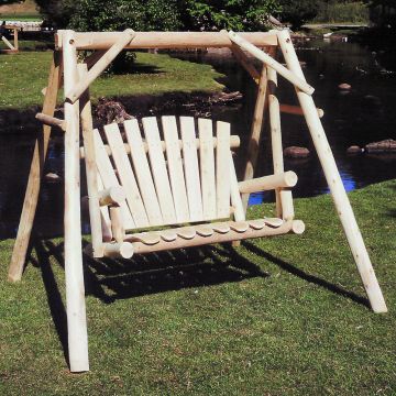 Contoured Comfort 4 ft Log Yard Swing--Unfinished