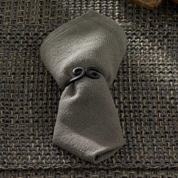 Charcoal Tweed Rustic Cloth Napkins