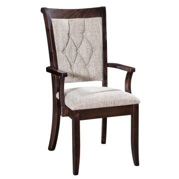 Chelsea Modern Upholstered Dining Arm Chair - Normal Fabric Upholstery