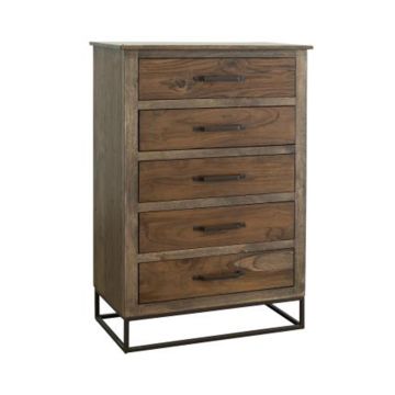 Natural Teca 5 Drawer Chest