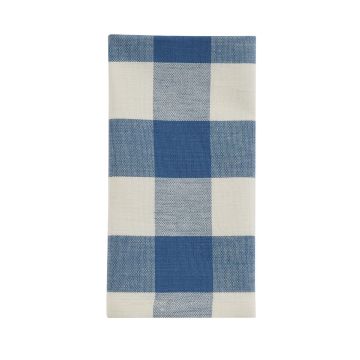 Rustic China Blue Checkered Cloth Napkins