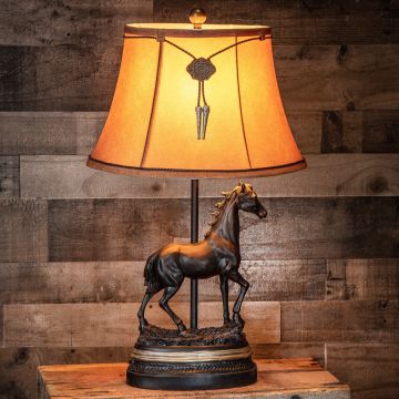 Western-Style Horse Table Lamp
