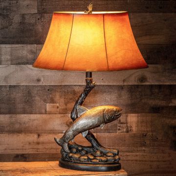 Jumping Trout Table Lamp