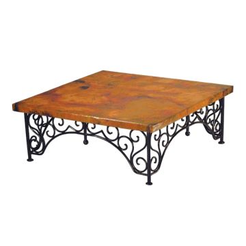 Claudia Hammered Copper Coffee Table