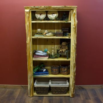 Log bookcase 5ft tall