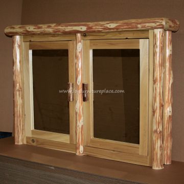 Cedar Lake Rustic Double Medicine Cabinet--Clear finish