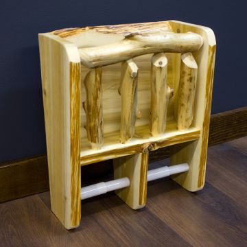 Double Duty Rustic Magazine Rack and TP Holder