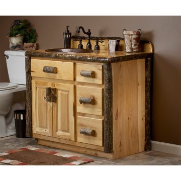 36" hickory vanity with honey finish