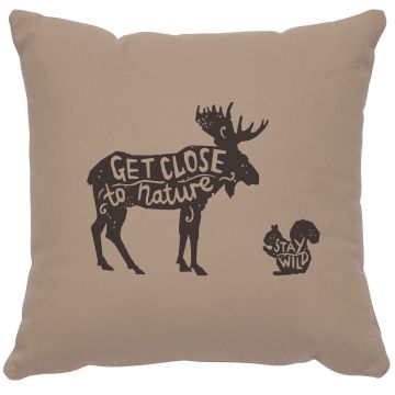 Close To Nature Image Decor Pillow - Alabaster Cotton