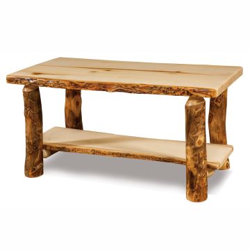 Aspen Highlands Rustic Log Coffee Table