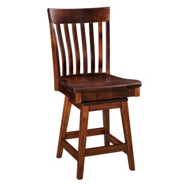 Chandler Contemporary Deep Bend Bar Stool - Swivel