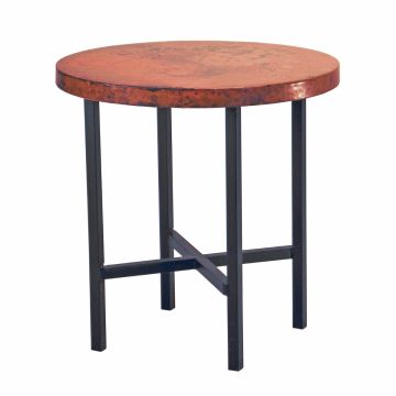 Copenhagen Hammered Copper End Table - Round