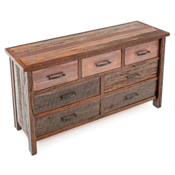 Copper Canyon 7 Drawer Barn Wood Dresser