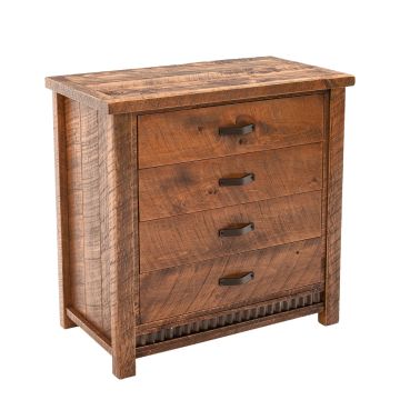 Rustic Corrugated 4 Drawer Barnwood Chest