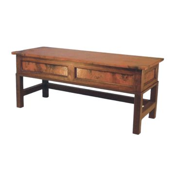 Country Hammered Copper Classic Storage Bench