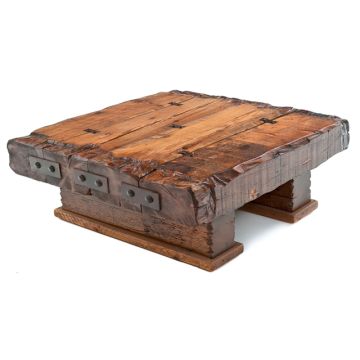 Reclaimed Wood Beam Coffee Table