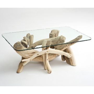Rustic Organic Driftwood Coffee Table--Natural (unfinished)