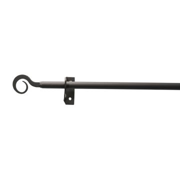 Wrought Iron Curl Curtain Rod w/Hardware