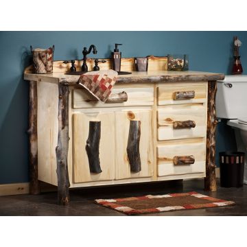 Dark Aspen Log Vanity 24" -72"