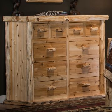 Cedar Lake Lodge 10 Drawer Dresser--Clear finish