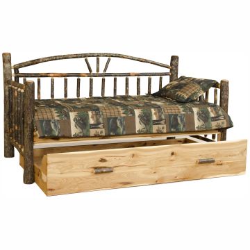Rustic Log Trundle Bed