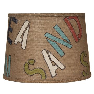 Rustic Sand, Sea & Sun Rope Trimmed Drum Lampshades