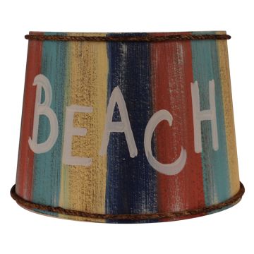 Beachside Cottage Multi Stripe Drum Lampshades