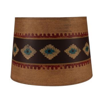 Rustic Southwest Lodge Banded Drum Lampshade