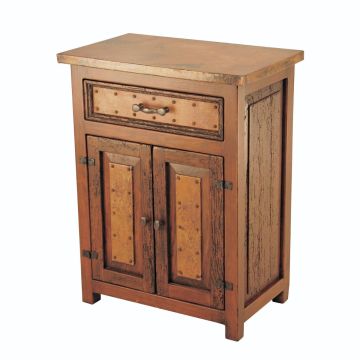 Deer Valley Hammered Copper Enclosed Nightstand