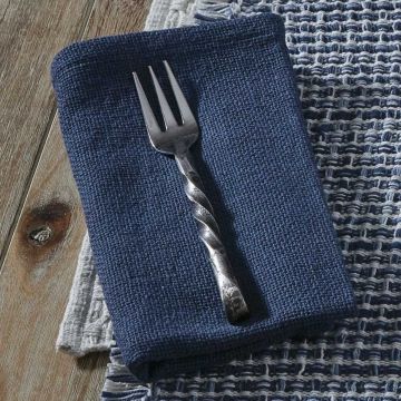 Denim Tweed Rustic Cloth Napkins