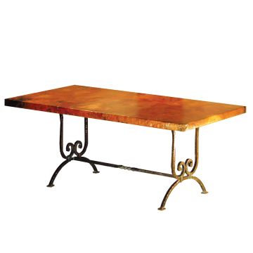 Naples Hammered Copper Dining Table