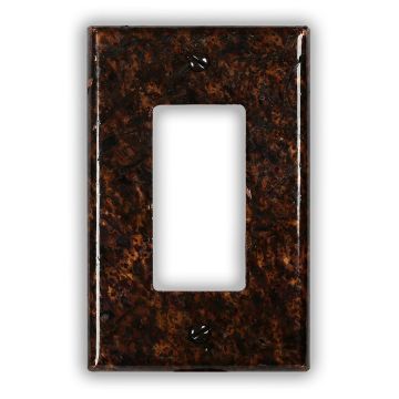 Distressed Dark 1 Rocker/GFI Copper Switch Plate