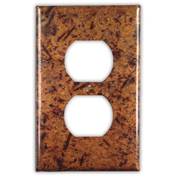 Distressed Light 1 Outlet Copper Switch Plate